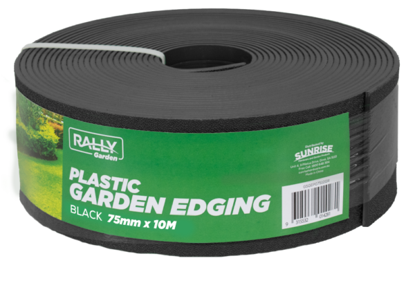 GSGEP07510BK Plastic Garden Edging - 75mm x 10M, Black